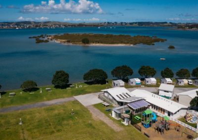 Whangateau Holiday Park sites and playground